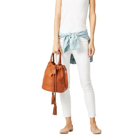 SEE BY CHLOE Vicki Taupe Leather Bucket Bag - Picture 12 of 13